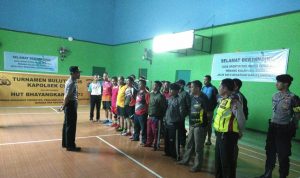 Puluhan Pemain Meriahkan Kejuaraan Badminton Kapolsek Cup Cugenang