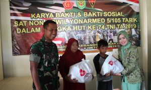 HUT TNI 74, Yon Armed 5/105 Tarik Gelar Bhakti Sosial