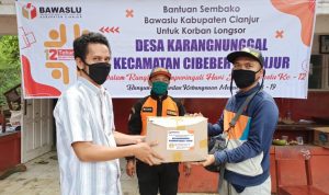 Milad ke-12, Bawaslu Cianjur Gelar Bakti Sosial