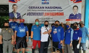 Catat, Ini Jadwal Penyemprotan Disinfektan DPC Demokrat Cianjur