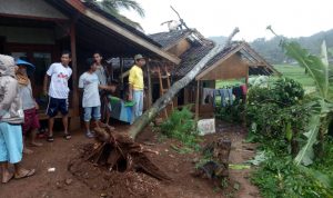 Ratusan Rumah di Campaka Cianjur Rusak Diterjang Puting Beliung