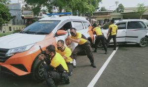 Polres Cianjur Gelar Simulasi Pengamanan dan Pengawalan Calon Kepala Daerah