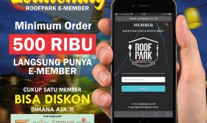 Roofpark Cafe & Restaurant Rilis E-Member Bagi Pelanggan Setia, Ini Keuntungannya