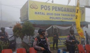 Brimob Kerahkan Personel Amankan Malam Tahun Baru di Cianjur