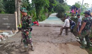 Pengecoran Jalan di Ciandam Mande Sudah 90 Persen