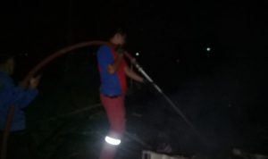 Gudang Penyimpanan Hasil Tani di Cilaku Cianjur Ludes Terbakar