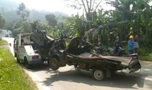 Tabrakan di Cikalongkulon Cianjur, 1 Orang Meninggal Dunia, 3 Luka-luka