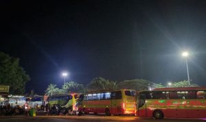 Bus dan Penumpang Mulai Memadati Dermaga 1 Pelabuhan Bakauheni