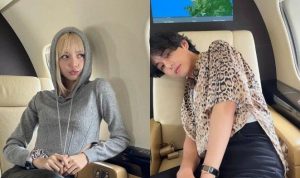 Lisa BLACKPINK dan V BTS Terbang ke Paris Naik Pesawat Jet Pribadi