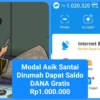 Modal Gabut Doang Bisa Dapatkan Saldo DANA Gratis Hingga Rp 1 Juta, Cek Disini Sekarang