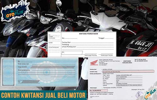 Kwitansi jual beli motor ini dipakai sebagai bukti transaksi yang ditandatangani penjual atau pemilik barang dan pembeli