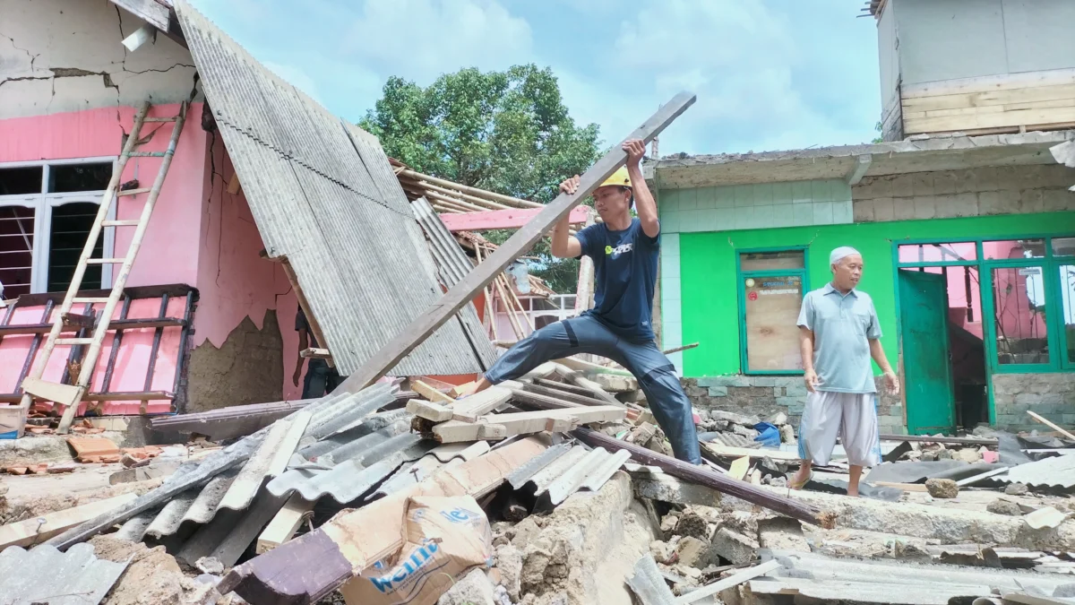 BMKG umumkan zona terlarang dalam peta bahaya gempa bumi Cianjur, Jawa Barat. (zan)