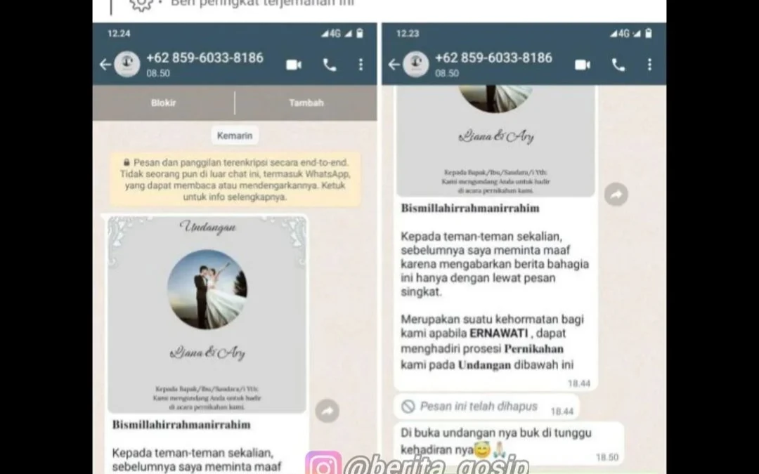 Viral penipuan link undangan pernikahan di WhatsApp