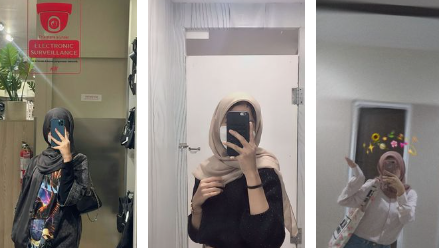 instagram mirror selfie hijab (sumber Pinterest)