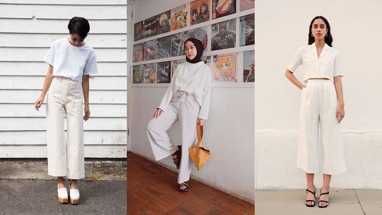 Inspirasi Mix And Match Celana Putih Fashionnable