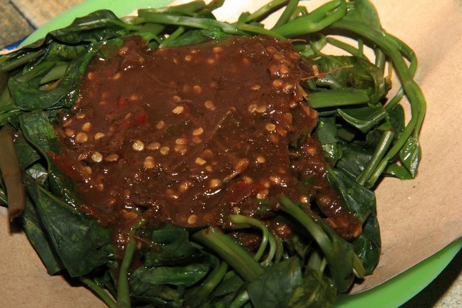 Resep Makanan Olahan Kangkung 'Rujak Kangkung Sambel Asem Pedas'