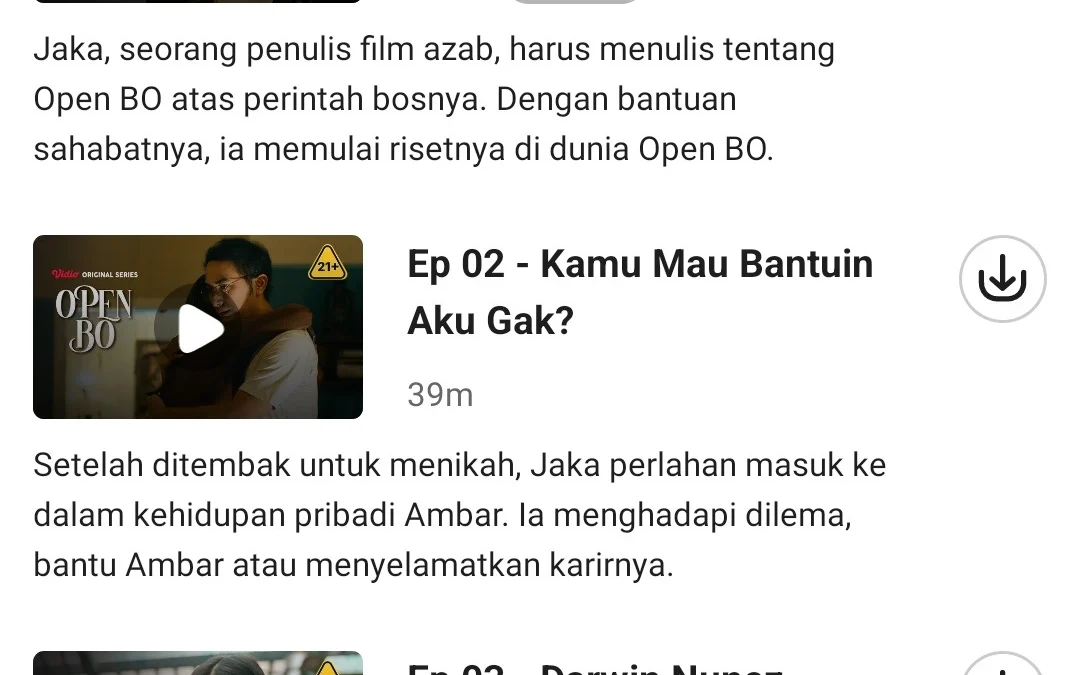 Inilah Jadwal Tayang Serial Film Open BO Full Episode 1-8