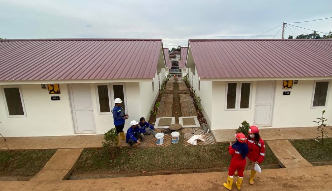 Rumah Relokasi Penyintas Gempa Terancam tak Dialiri Air PDAM. (zan)