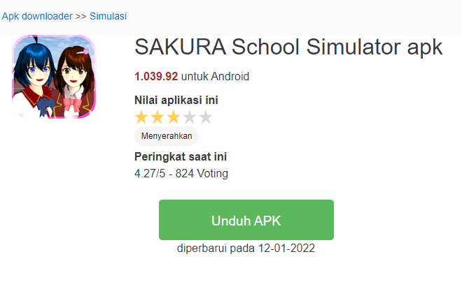 Screenshot Game Sakura School simulator Versi 1.039.92