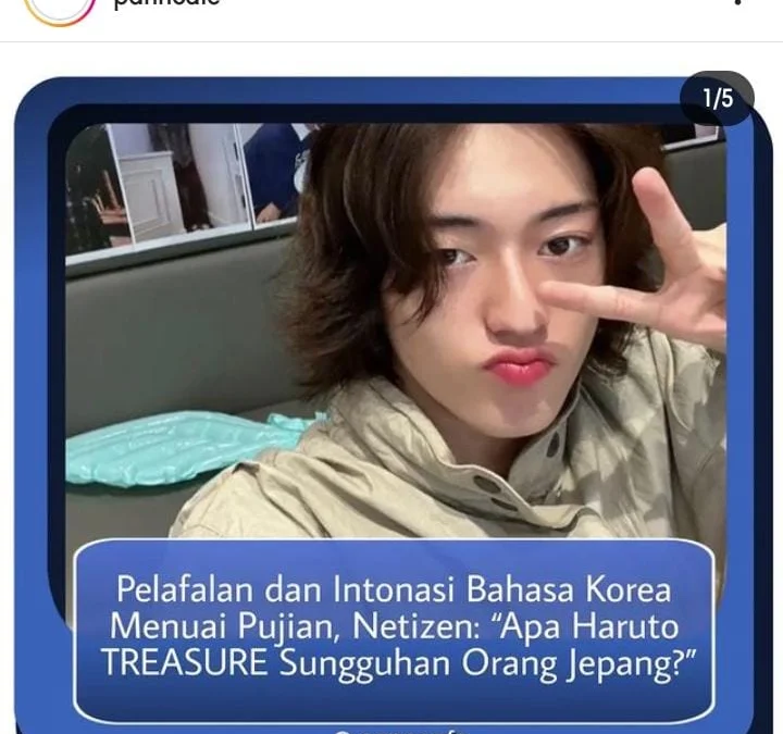 Haruto TREASURE Pelafalan dan Intonasi Bahasa Korea Menuai Pujian