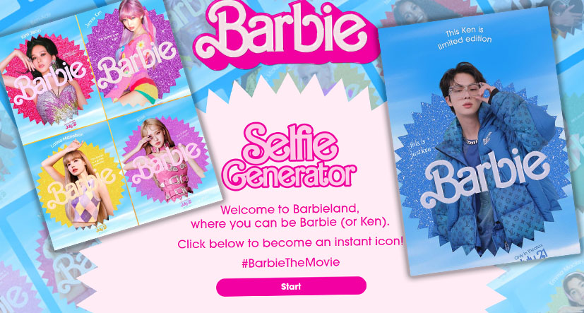 link edit foto ala film Barbie di Selfie Generator