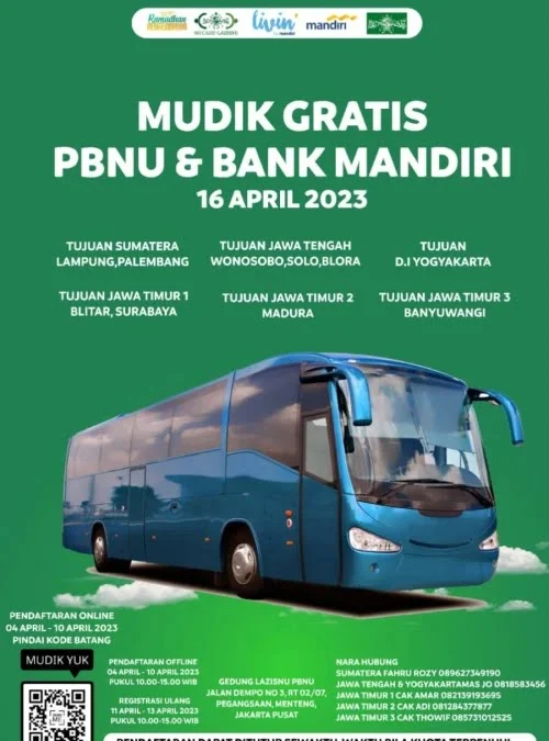 Link Mudik Gratis PBNU 2023