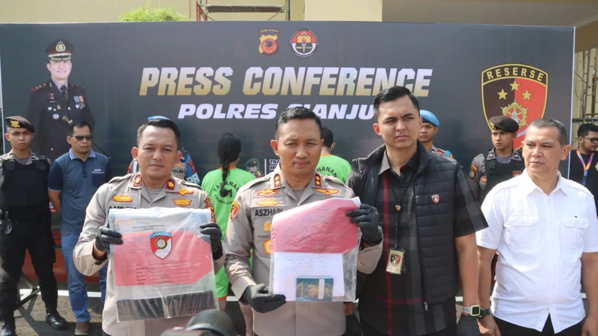 Pasutri Pelaku TPPO Diringkus Satreskrim Polres Cianjur. (dik)