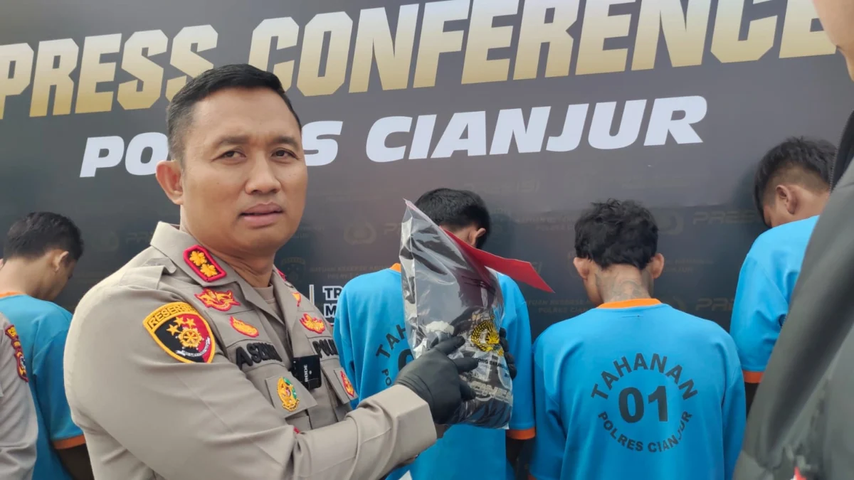 Polres Cianjur Amankan 3 Terduga Pelaku Pengrusakan Sepeda Motor di Cipanas