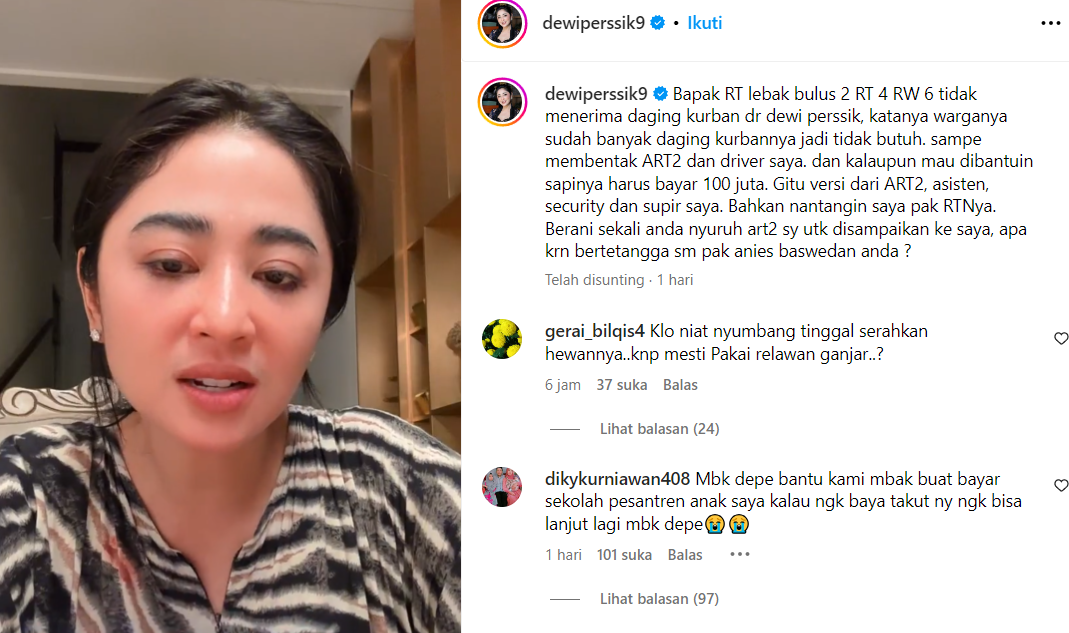 Alasan RT Tolak Sapi Dewi Perssik