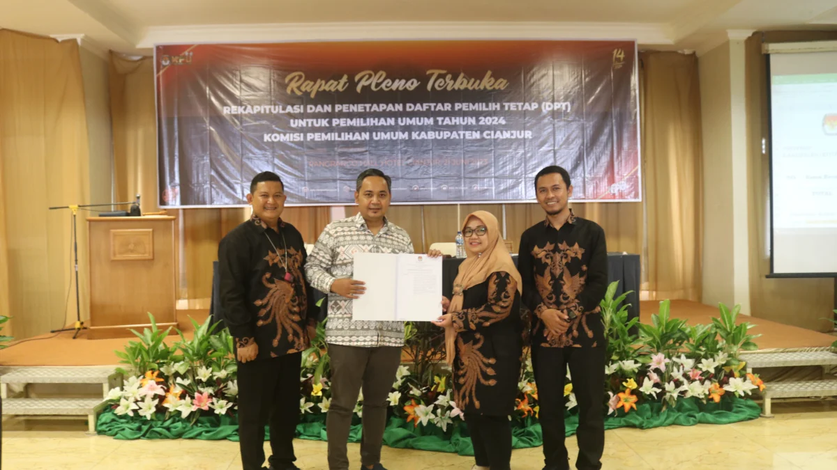 Pemilu 2024, KPU Tetapkan DPT Cianjur 1.832.583 Orang