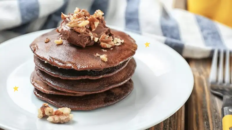 Pancake Cokelat Saus Durian Cemilan Keluarga