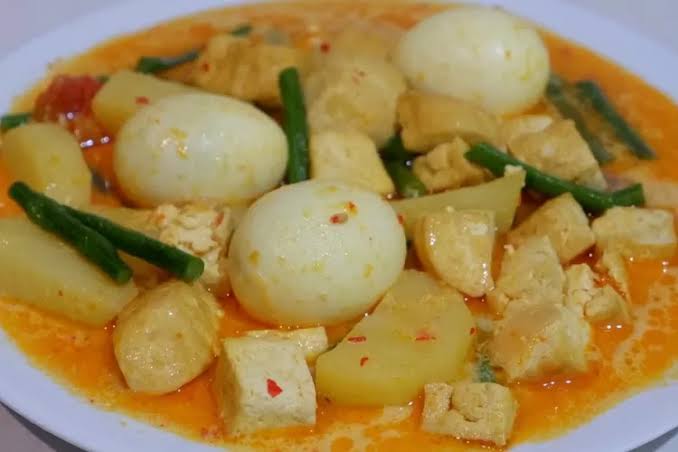 Resep Membuat Tahu Telur Kuah santan Nikmat dan Lezat