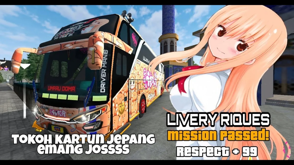 Livery Bussid Keren Anime Lengkap dengan Berbagai Tokoh Kartun Jepang