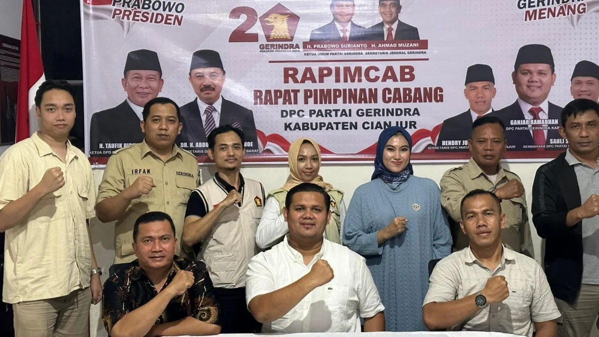 Hasil Rapimcab Gerindra Cianjur Sepakat Usulkan Gibran Rakabuming Raka Jadi Bakal Cawapres Prabowo Subianto