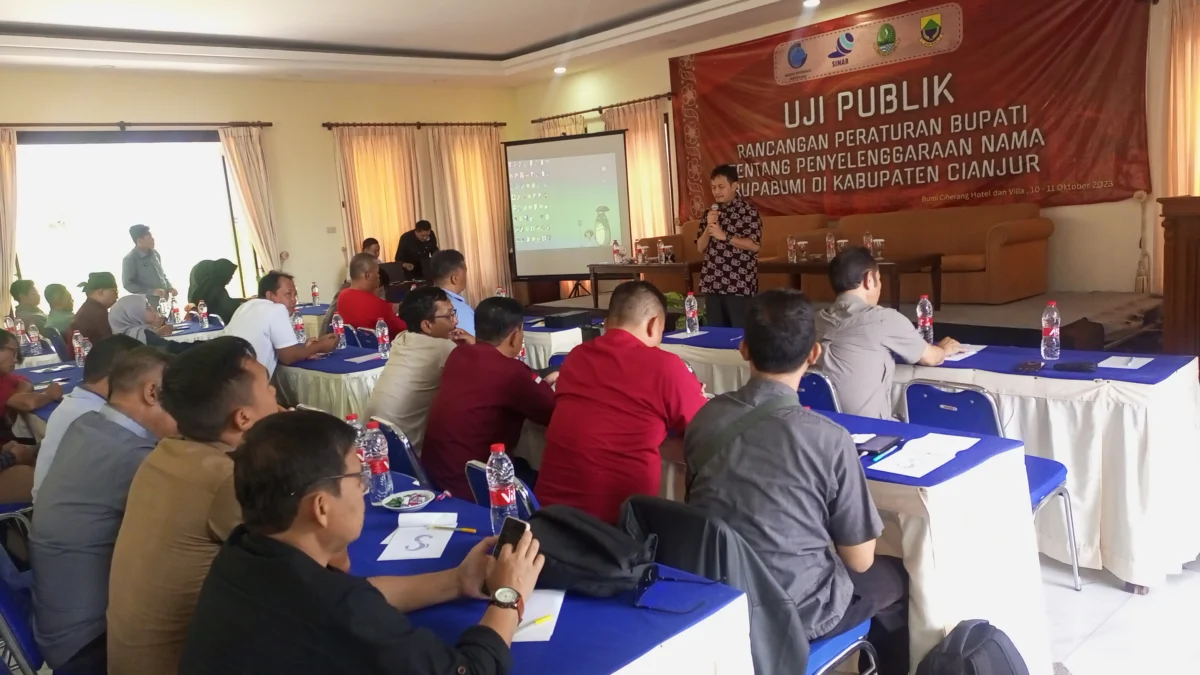 Pemkab Cianjur Uji Publik Raperbup Penyelenggaraan Nama Rupabumi