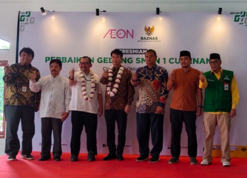 AEON Bersama Baznas Renovasi Gedung Sekolah yang Hancur Akibat Gempa Cianjur