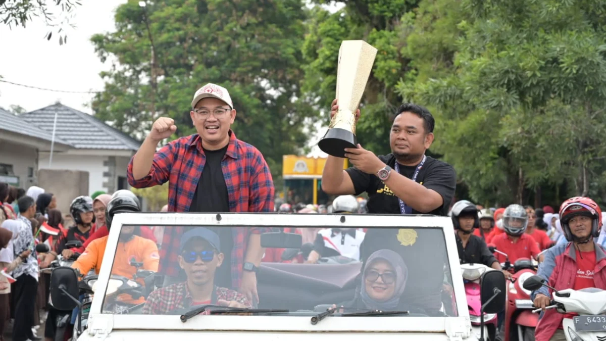 Juara Liga 3 Seri 2 Jabar, Perkesit Cianjur Lakukan Konvoi Selebrasi