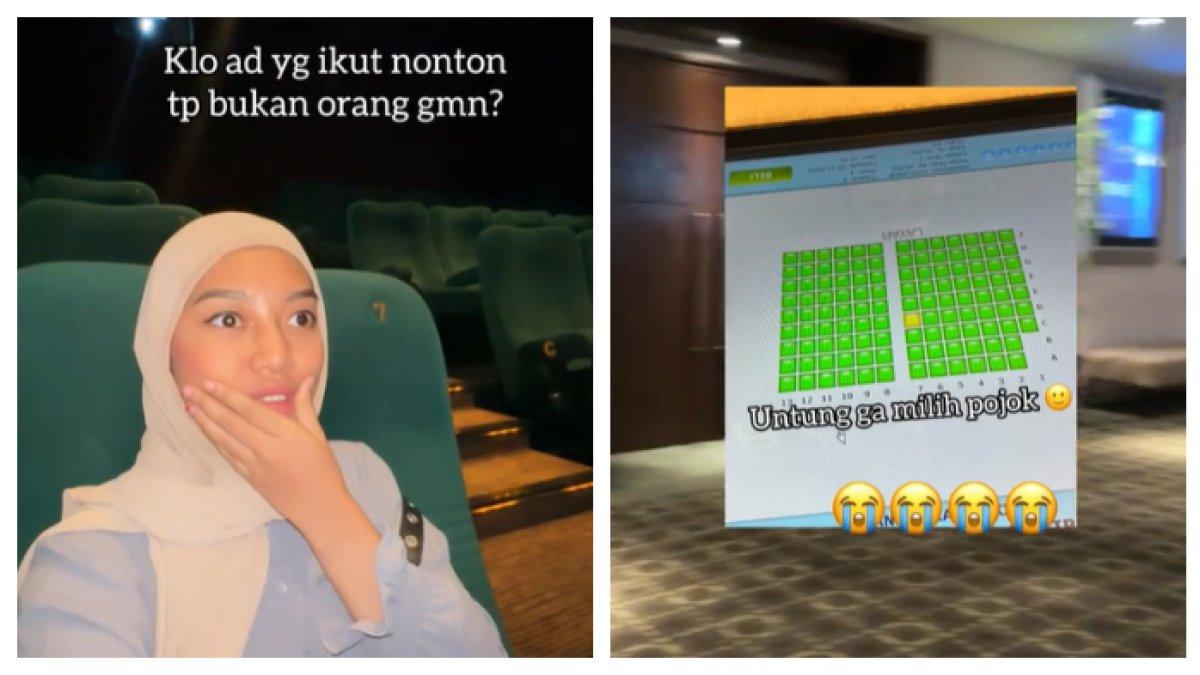 Viral di TikTok! Wanita Nonton Horor Sendiri di Bioskop