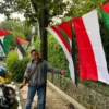 Laris Manis Bendera Palestina. (zan)