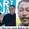 Viral! Seorang Pria Berjanji Akan Membakar Motornya Jika Capres 1 atau 3 Menang