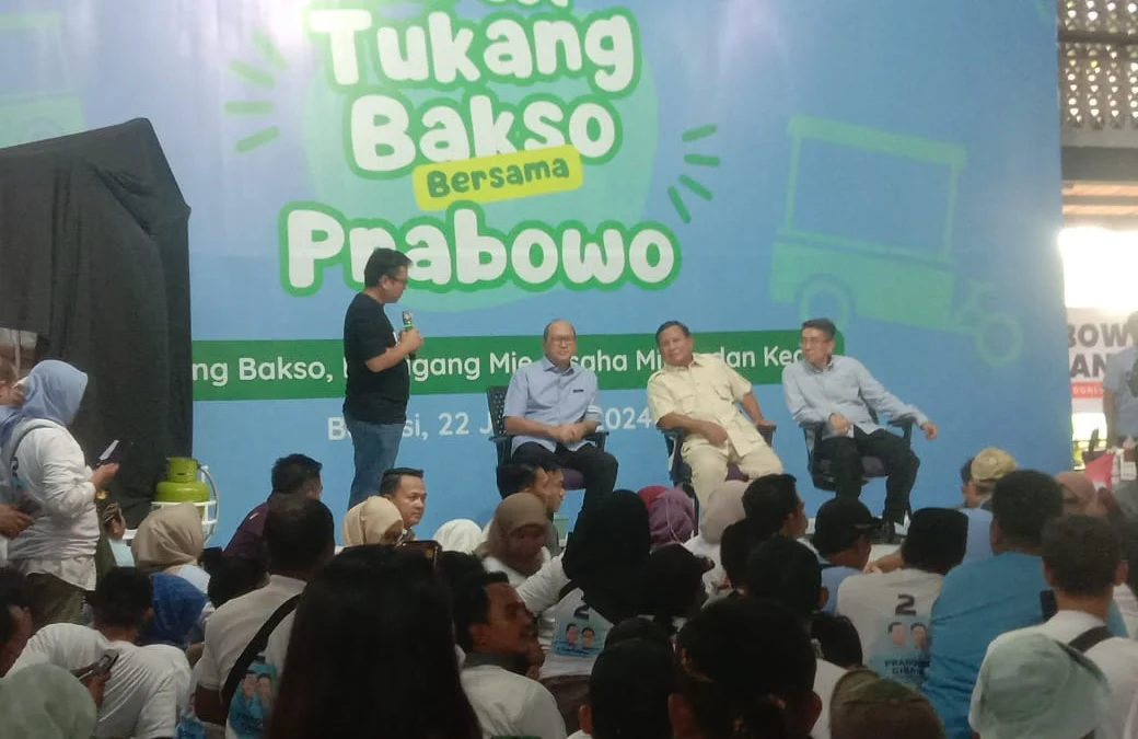 Prabowo Penuhi Undangan Pedagang Bakso di Kota Bekasi