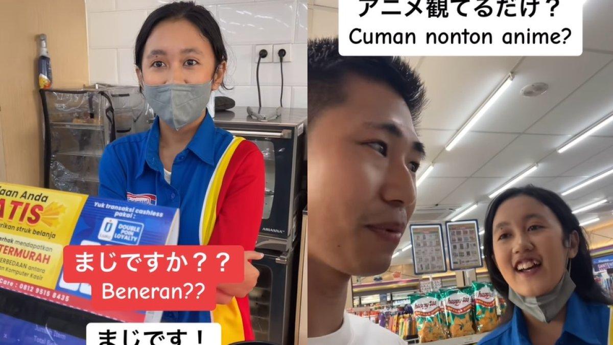 Viral! Sering Nonton Anime, Karyawan Indomaret Ini Fasih Berbahasa Jepang