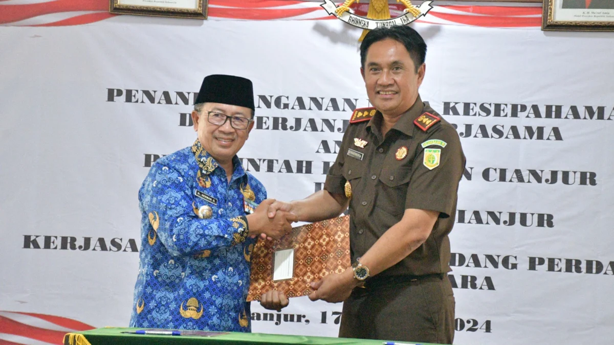 Pemkab dan Kejari Cianjur Teken MoU Kerja Sama Bidang Hukum Perdata dan TUN