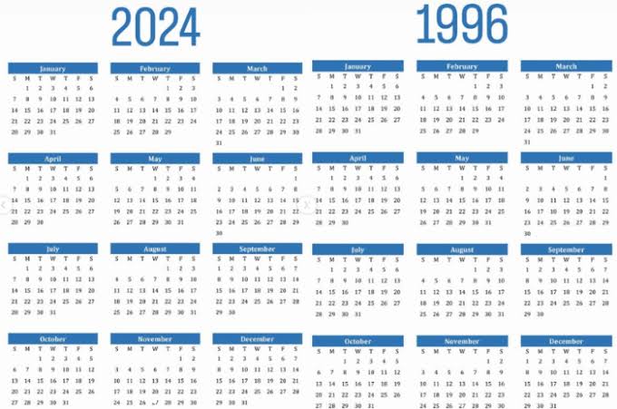 Kalender 2024 Sama Persis dengan Tahun 1996, Simak Penjelasannya Disini