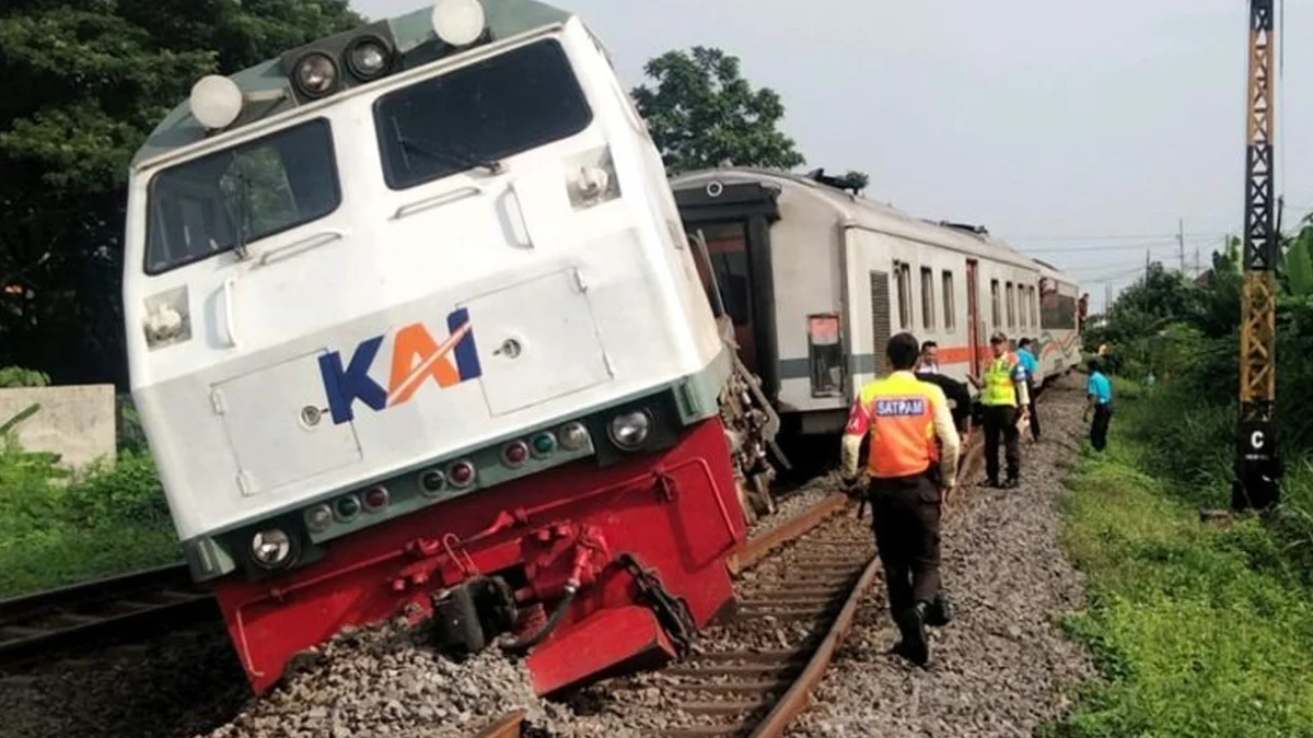 KA Pandalungan Anjlok Sebelum Stasiun Tanggulangin Sidoarjo