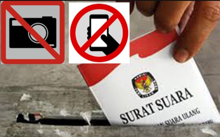 Pemilih Dilarang Keras Membawa Ponsel ke Dalam Bilik Suara Saat Pencoblosan