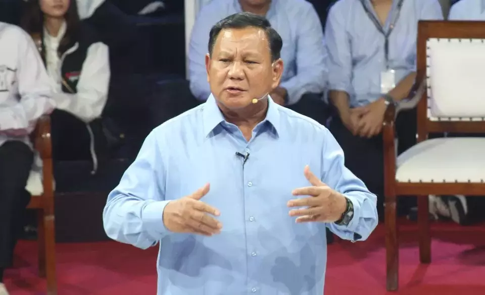 Prabowo jadi Capres Pertama yang Sampaikan Visi Misi di Debat Terakhir Pilpres(foto:BeritaSatu.com)