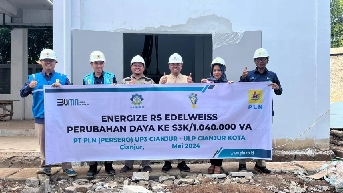 Penyalaan Pasang Baru RS Edelweiss, PLN UP3 Cianjur Dukung Pengembangan Sektor Kesehatan