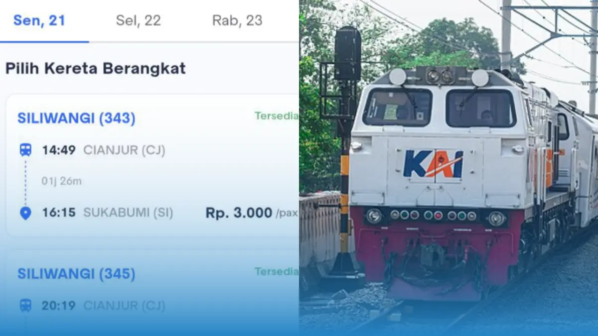 Jadwal Kereta Api Cianjur-Sukabumi
