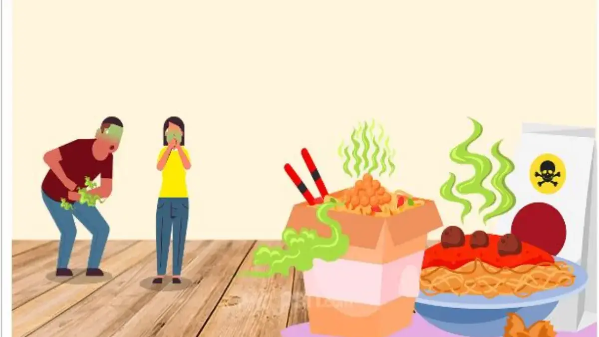 sampel makanan dan muntahan